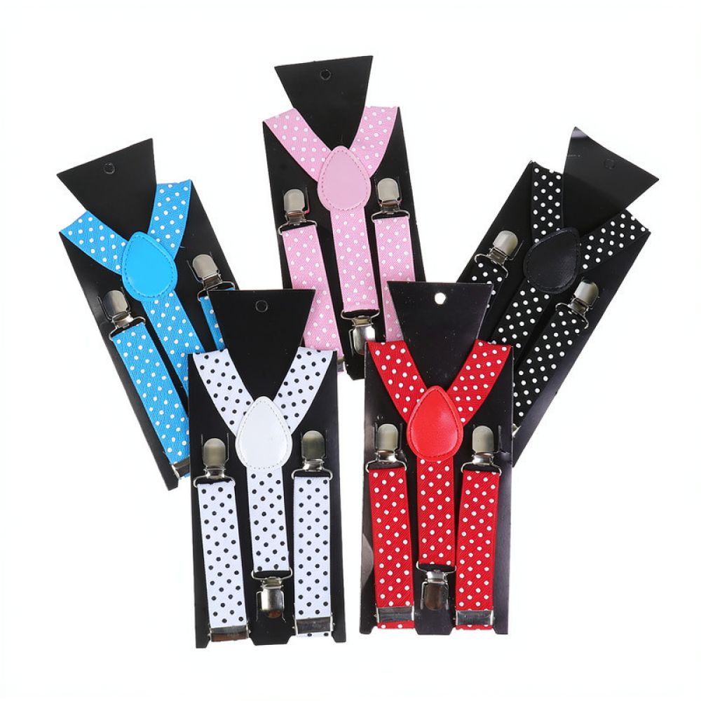 Men'S Formal Wear With Suspenders - Stylish Polka Dot Elastic Suspenders Adjustable