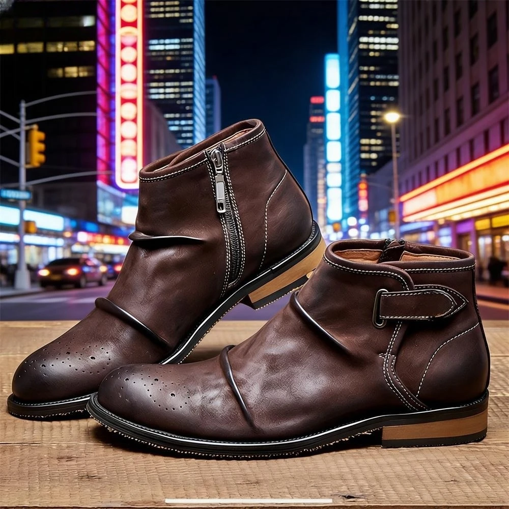Men's Brogue Toe Ankle Boots,  - огляд і ціна Formal Men Daily Wear Footwear