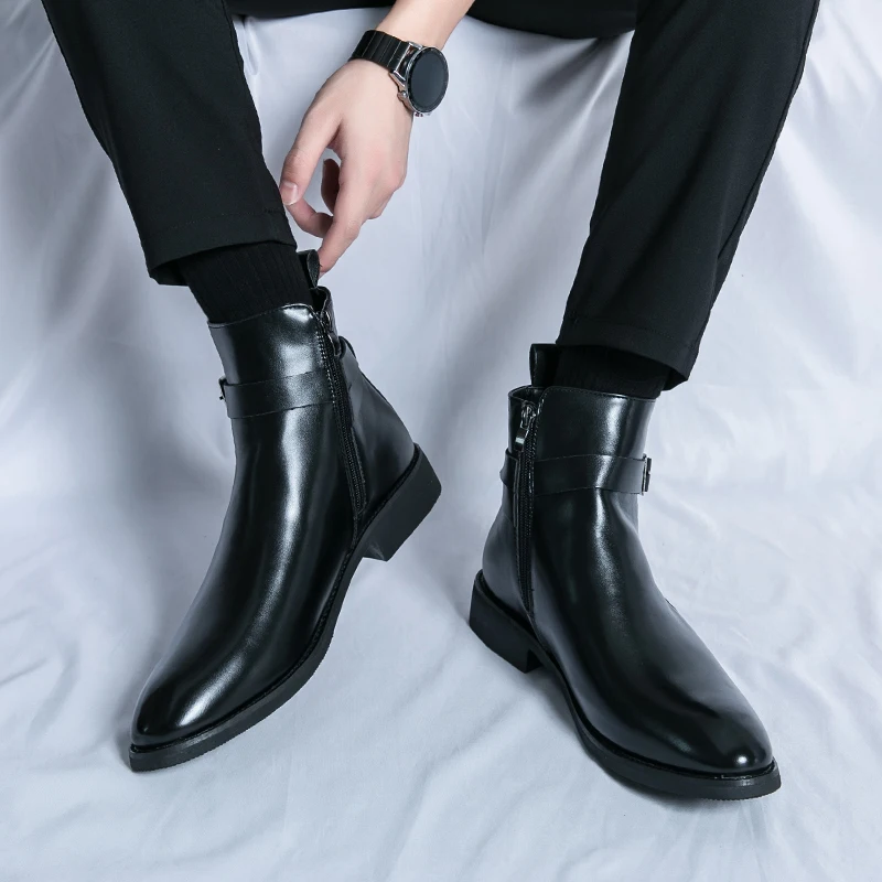 Fashion Designer Men's Pointed - огляд і ціна Men Formal Wear With Boots