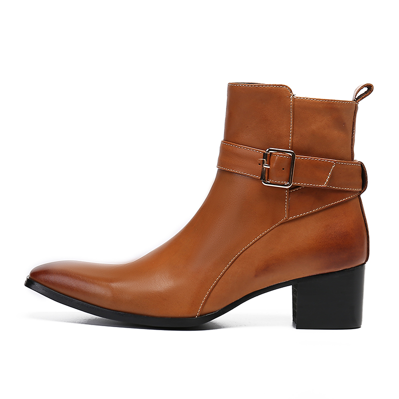 Winter Brown Buckle Pointed Me - огляд і ціна Men Formal Wear With Boots