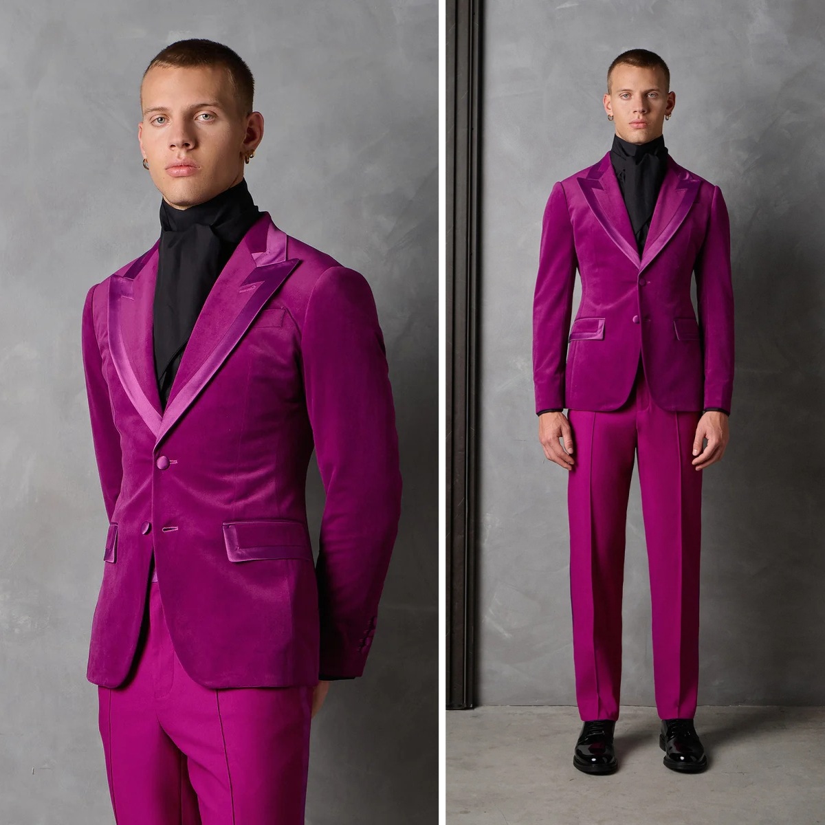 Chic Man Wedding Tuxedos Velve - огляд і ціна Men Formal Wear Modern