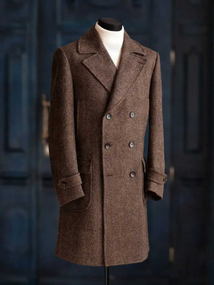 Modern Men Herringbone Overcoa - огляд і ціна Men Formal Wear Modern