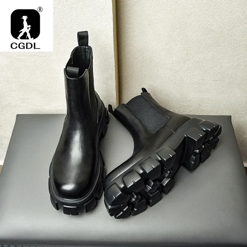 Genuine Leather Thick-soled Me - огляд і ціна Men Formal Wear With Boots